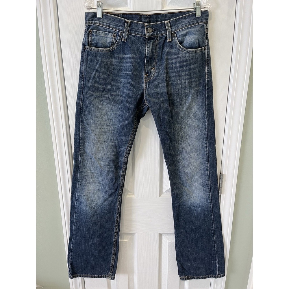 Levi's 527 Boot Cut Jeans Mens 32 X 34 Cowboy Ranch Rodeo Whiskering Med Wash